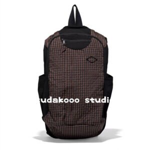 新款格紋復古雙肩包