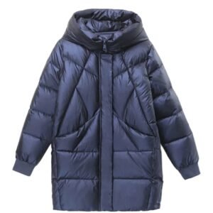 連帽棉外套女中長款2025年冬季時尚新款加厚棉服大碼韓版保暖棉外套